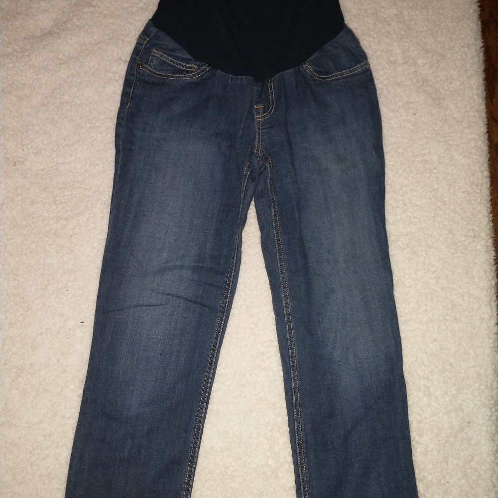 Indigo Blue Maternity jean crop pants size small